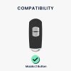 Kryt na klíče od auta pro Mazda 2 Buttons - Keyless Go, Kwmobile, bílá/stříbrná, silikon, 57044.03