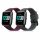 Sada 2 řemínků pro Willful Smartwatch/Fitnesstracker, Kwmobile, Grey/Maroon, Silicone, 57791.04