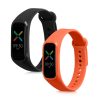 Sada 2 popruhů pro Oppo Band Sport, Kwmobile, černá/oranžová, silikon, 57437.04