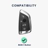 Kryt na klíče od auta pro BMW 3 Buttons - Smart Key, Kwmobile, Black/Silver, Silikon, 56001.05