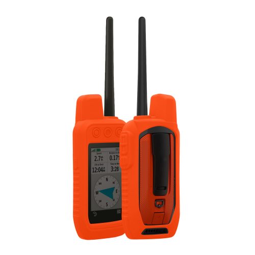 Pouzdro Kwmobile GPS pro Garmin Alpha 200, oranžové, silikonové, 59668.29