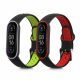 Sada 2 kwmobile pásků pro Xiaomi Mi Smart Band 6/Mi Band 6/Band 5, silikon, zelená/červená, 59792.05