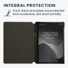 Knižní obal kwmobile pro Samsung Galaxy Tab S8/Galaxy Tab S7, textil, šedo/černý, 60385.25