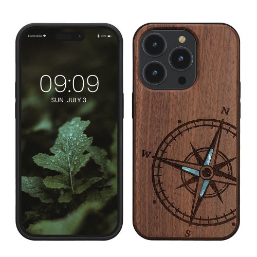 kwmobile pouzdro pro Apple iPhone 14 Pro, Wood, Brown, 59126.06