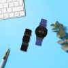 Sada 2 kwmobile řemínků pro Xiaomi Mi Watch Color Sport/Watch S1 Active, Nylon, Black/Blue, 59518.04