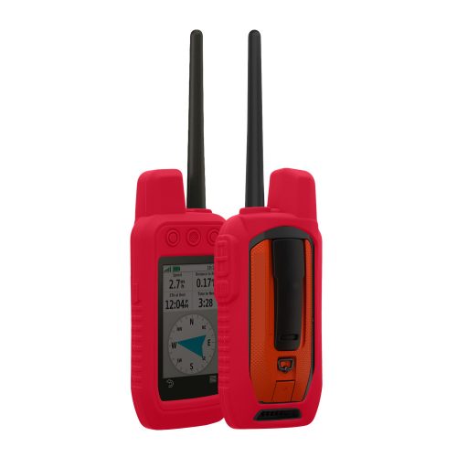 Pouzdro Kwmobile GPS pro Garmin Alpha 200, červené, silikonové, 59668.08