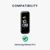 Sada 2 kwmobilních řemínků pro Samsung Galaxy Fit 2, silikon, černá/oranžová, 53962.18