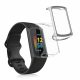 Sada 2 pouzder Kwmobile pro Fitbit Charge 5, silikonová, průhledná/šedá, 56385.04