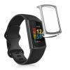 Sada 2 pouzder Kwmobile pro Fitbit Charge 5, silikonová, průhledná/šedá, 56385.04