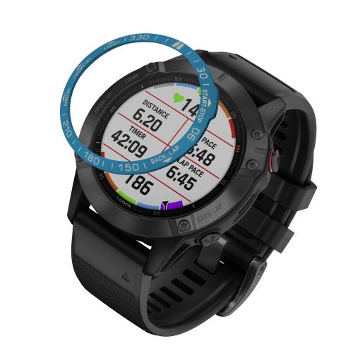 kwmobile rámeček ciferníku pro Garmin Fenix 7, hliník, modrá/šedá, 58350.03