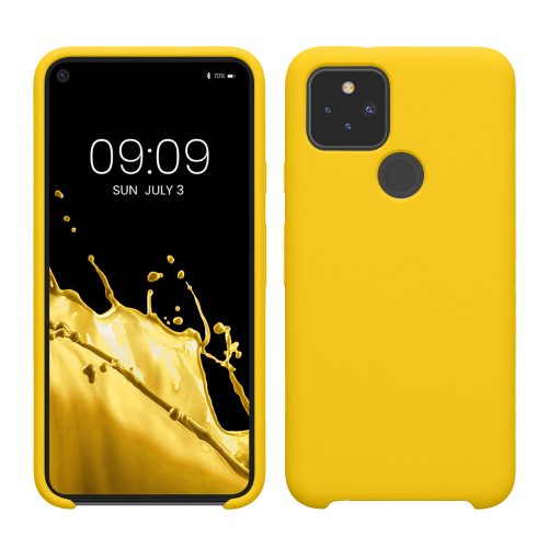 Pouzdro Kwmobile pro Google Pixel 5, žluté, silikonové, 53633.165