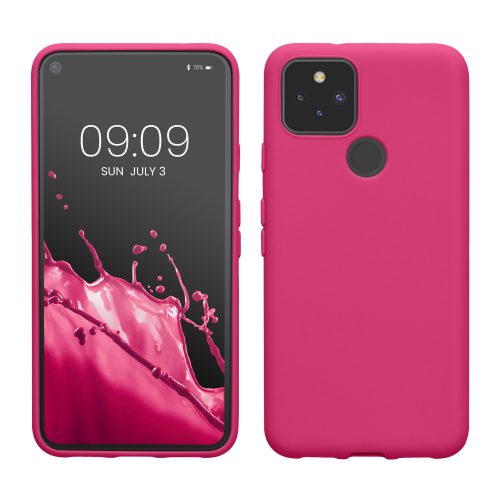 Pouzdro Kwmobile pro Google Pixel 5, růžové, silikonové, 51722.77