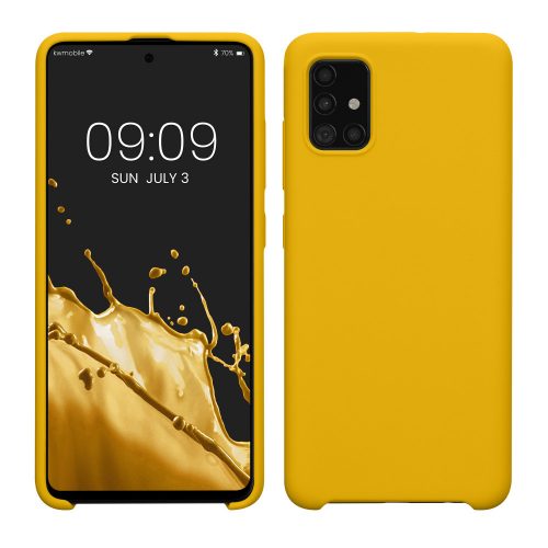 Pouzdro Kwmobile pro Samsung Galaxy A51, žluté, silikonové, 51197.165