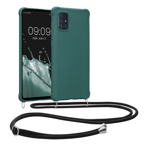 Kryt Kwmobile pro Samsung Galaxy A71, tmavě zelený, silikon, 53801.78