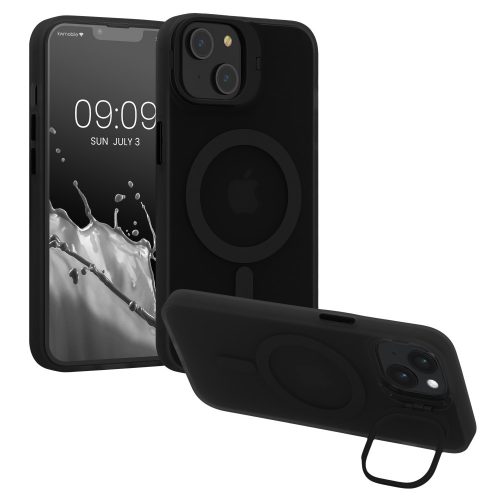 Kryt Kwmobile pro Apple iPhone 14, černý/průhledný, silikon, 61938.01