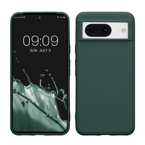 Pouzdro Kwmobile pro Google Pixel 8, tmavě zelené, silikonové, 61855.171