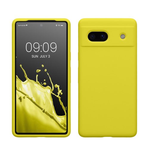 Pouzdro Kwmobile pro Google Pixel 7a, žluté, silikonové, KWM000019YE015C