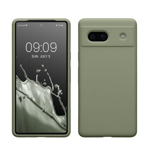 Pouzdro Kwmobile pro Google Pixel 7a, zelené, silikonové, KWM000019YE016C