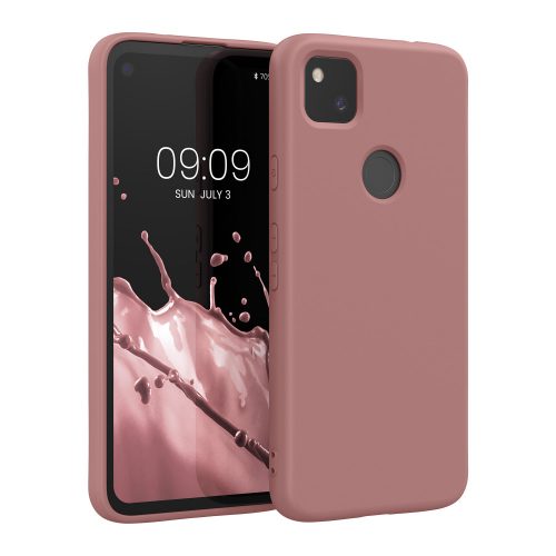 Pouzdro Kwmobile pro Google Pixel 4a, růžové, silikonové, KWM000011JE037C