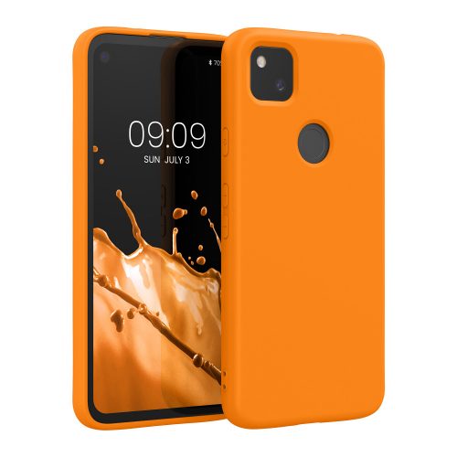 Pouzdro Kwmobile pro Google Pixel 4a, oranžové, silikonové, KWM000011JE038C