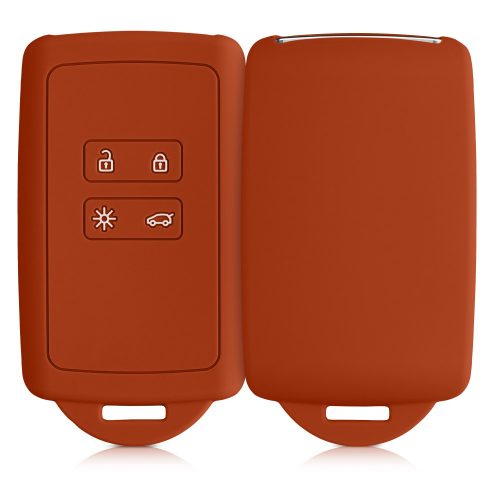 Kryt na klíče od auta Kwmobile pro Renault 4 Buttons - Smart Key, Oranžový, Silikon, KWM000009SO043C