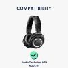 Sada 2 ks ušních polštářků Kwmobile pro Audio-Technica ATH M20X BT, černá, textilní, KWM000024SE001C