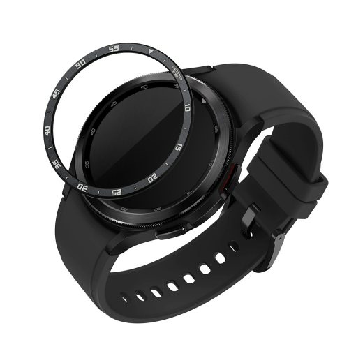 Rám ciferníku Kwmobile pro Samsung Galaxy Watch 6 Classic, černá/stříbrná, hliník, KWM000024TK001C