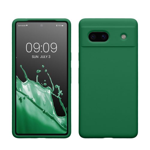 Pouzdro Kwmobile pro Google Pixel 7a, zelené, silikonové, KWM000019YE020C