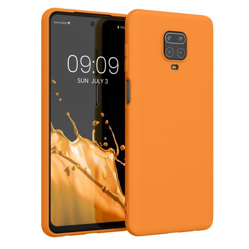 Pouzdro Kwmobile pro Xiaomi Redmi Note 9S/Redmi Note 9 Pro/Redmi Note 9 Pro Max, oranžové, silikonové, KWM000011AH048C