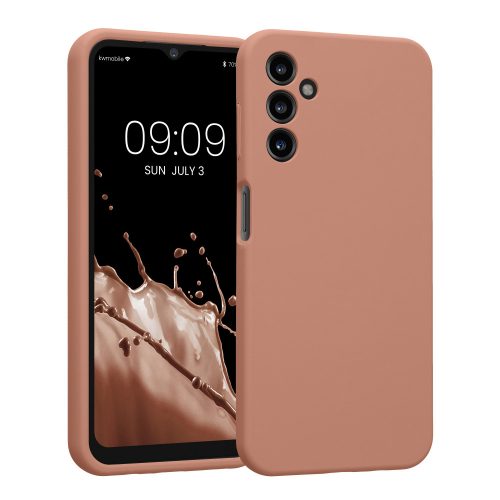 Pouzdro Kwmobile pro Samsung Galaxy A14 5G, tmavě krémové, silikonové, KWM000018GD024C