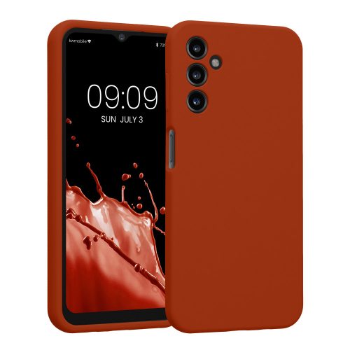 Pouzdro Kwmobile pro Samsung Galaxy A14 5G, oranžové, silikonové, KWM000018GD030C