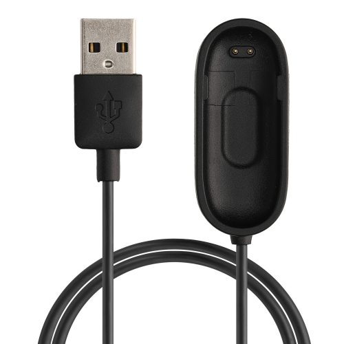 Kwmobile USB napájecí kabel pro Xiaomi Mi Band 4, černý, plastový, KWM000024UC001C