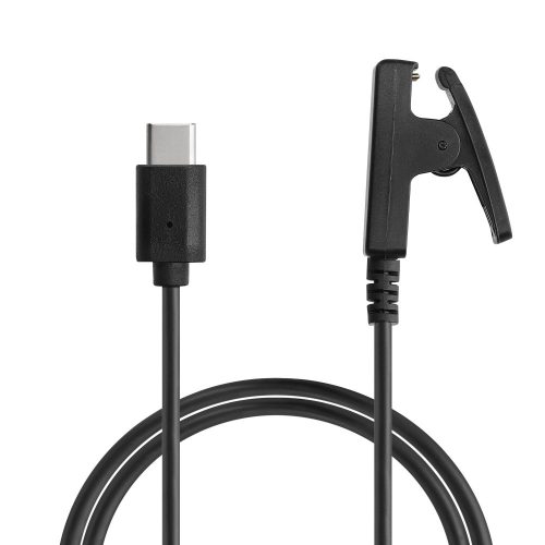 Kwmobile USB nabíjecí kabel pro Garmin vivomove Trend / Lily / HR / Forerunner 35 / 30 / 735XT, černý, plastový, KWM000024UH001C