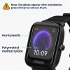 Sada 2 ks ochranných fólií Kwmobile pro Amazfit Bip U/Bip U Pro, transparentní/černá, polymer, KWM000024VJ001C