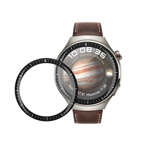 Sada 2 ks ochranných fólií Kwmobile pro Huawei Watch 4 Pro, transparentní/černá, polymer, KWM000024VZ001C