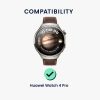 Sada 2 ks ochranných fólií Kwmobile pro Huawei Watch 4 Pro, transparentní/černá, polymer, KWM000024VZ001C