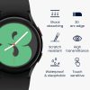 Sada 2 ks ochranných fólií Kwmobile pro Samsung Galaxy Watch 4, transparentní/černá, polymer, KWM000024WD001C