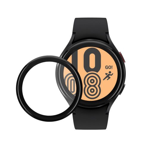 Sada 2 ks ochranných fólií Kwmobile pro Samsung Galaxy Watch 4, transparentní/černá, polymer, KWM000024WE001C