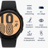 Sada 2 ks ochranných fólií Kwmobile pro Samsung Galaxy Watch 4, transparentní/černá, polymer, KWM000024WE001C