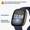 Sada 2 ks ochranných fólií Kwmobile pro Fitbit Versa 3, transparentní/černá, polymer, KWM000024WL001C