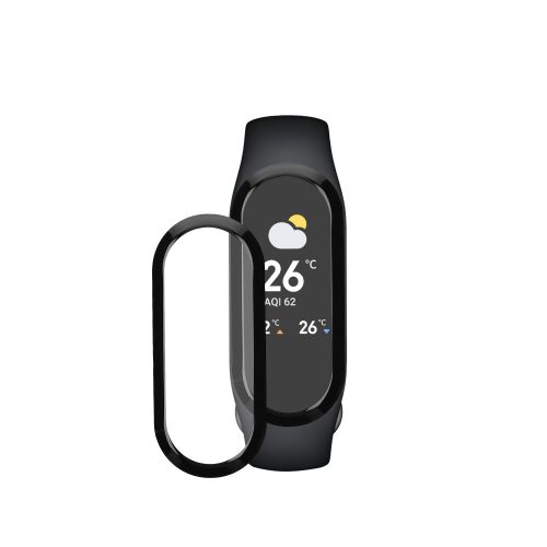 Sada 2 ks ochranných fólií Kwmobile pro Xiaomi Mi Band 7, transparentní/černá, polymer, KWM000024WQ001C