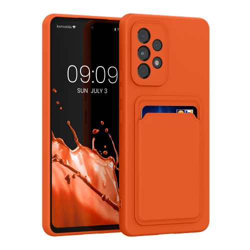 Pouzdro Kwmobile pro Samsung Galaxy A53 5G, oranžové, silikonové, KWM000015RR007C