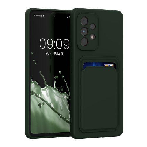 Pouzdro Kwmobile pro Samsung Galaxy A53 5G, tmavě zelené, silikonové, KWM000015RR008C