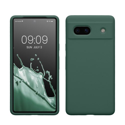 Pouzdro Kwmobile pro Google Pixel 7a, zelené, silikonové, KWM000019YE024C