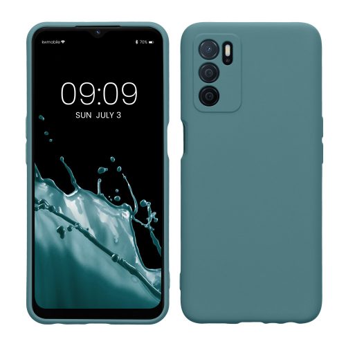 Pouzdro Kwmobile pro OPPO A16/A16s/A54s, tmavě zelené, silikonové, KWM0000157V019C