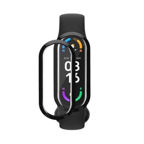 Sada 2 ks ochranných fólií Kwmobile pro Xiaomi Mi Band 8, transparentní/černá, polymer, KWM000024XX001C