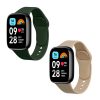 Sada 2 řemínků Kwmobile pro Xiaomi Redmi Watch 3 Active, tmavě zelená/béžová, silikon, KWM000024XY002C