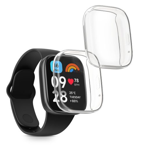 Sada 2 ks pouzder Kwmobile pro Xiaomi Redmi Watch 3 Active, průhledná, silikonová, KWM000024YF001C