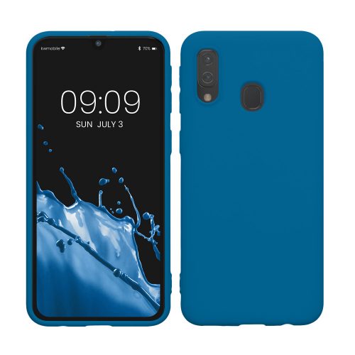 Pouzdro Kwmobile pro Samsung Galaxy A40, modré, silikonové, KWM000009ZX028C