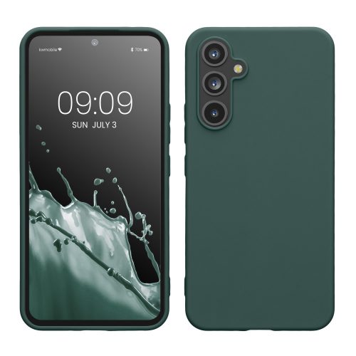 Pouzdro Kwmobile pro Samsung Galaxy A54 5G, tmavě zelené, silikonové, KWM000018FR017C